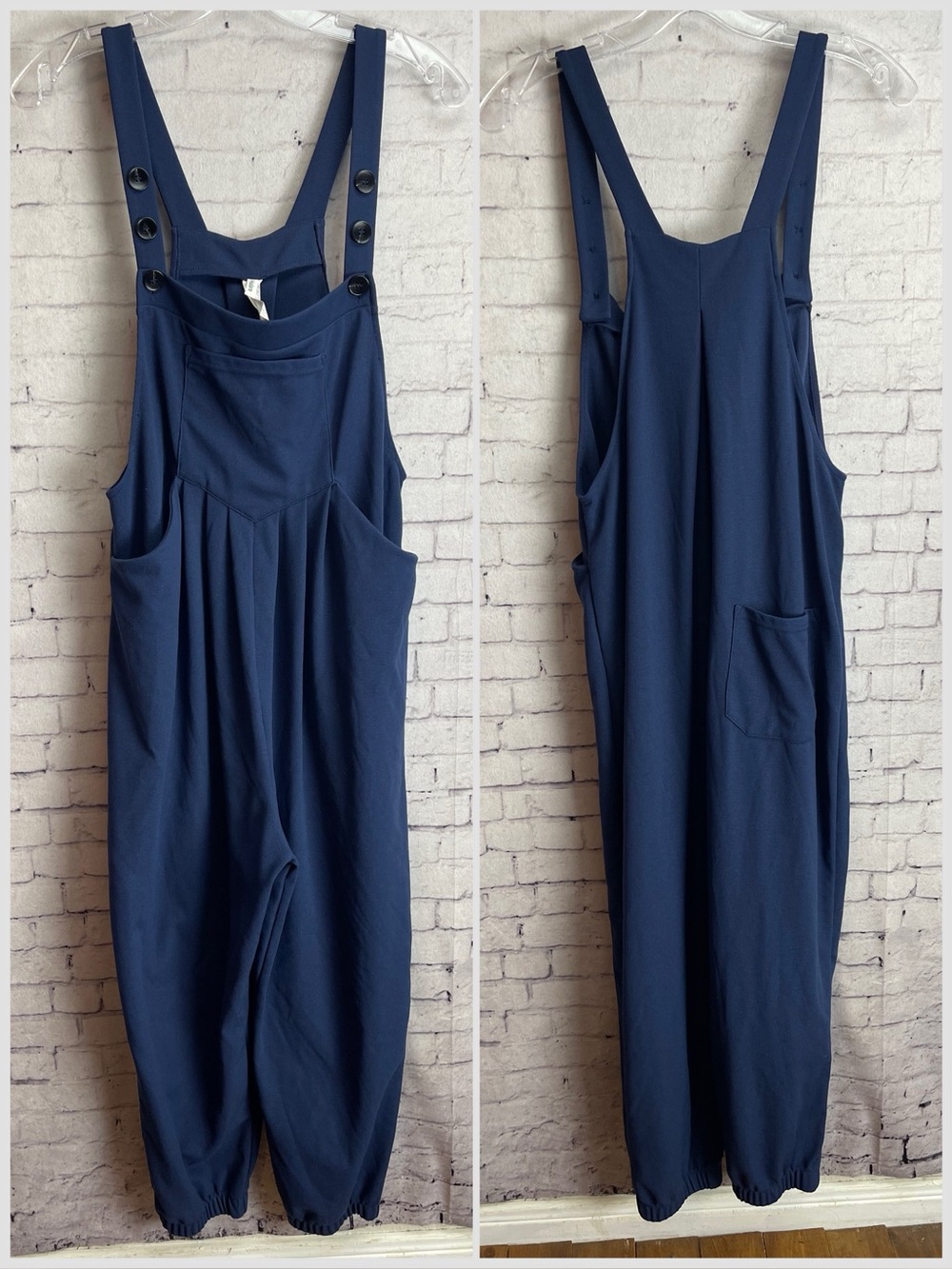 Halara size medium navy blue casual jogger overalls